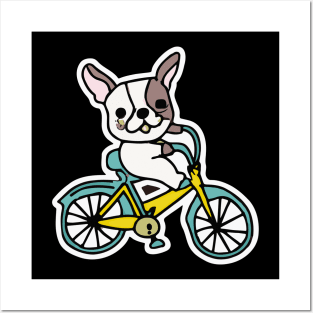 French Bulldog Bicycle Dog Lover Frenchie Posters and Art